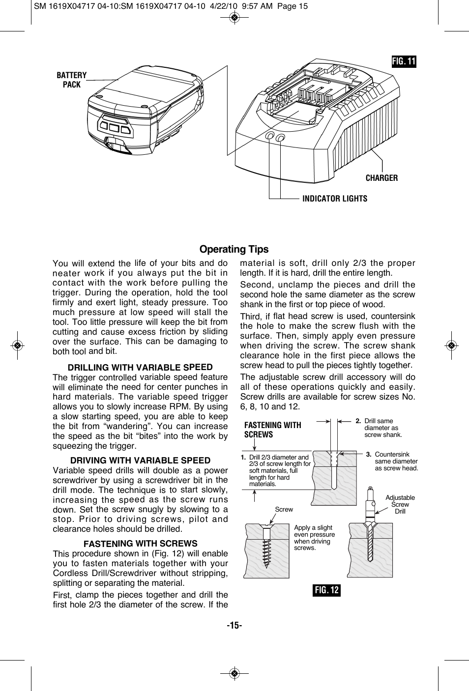 Operating tips | Skil 2860 User Manual | Page 15 / 56