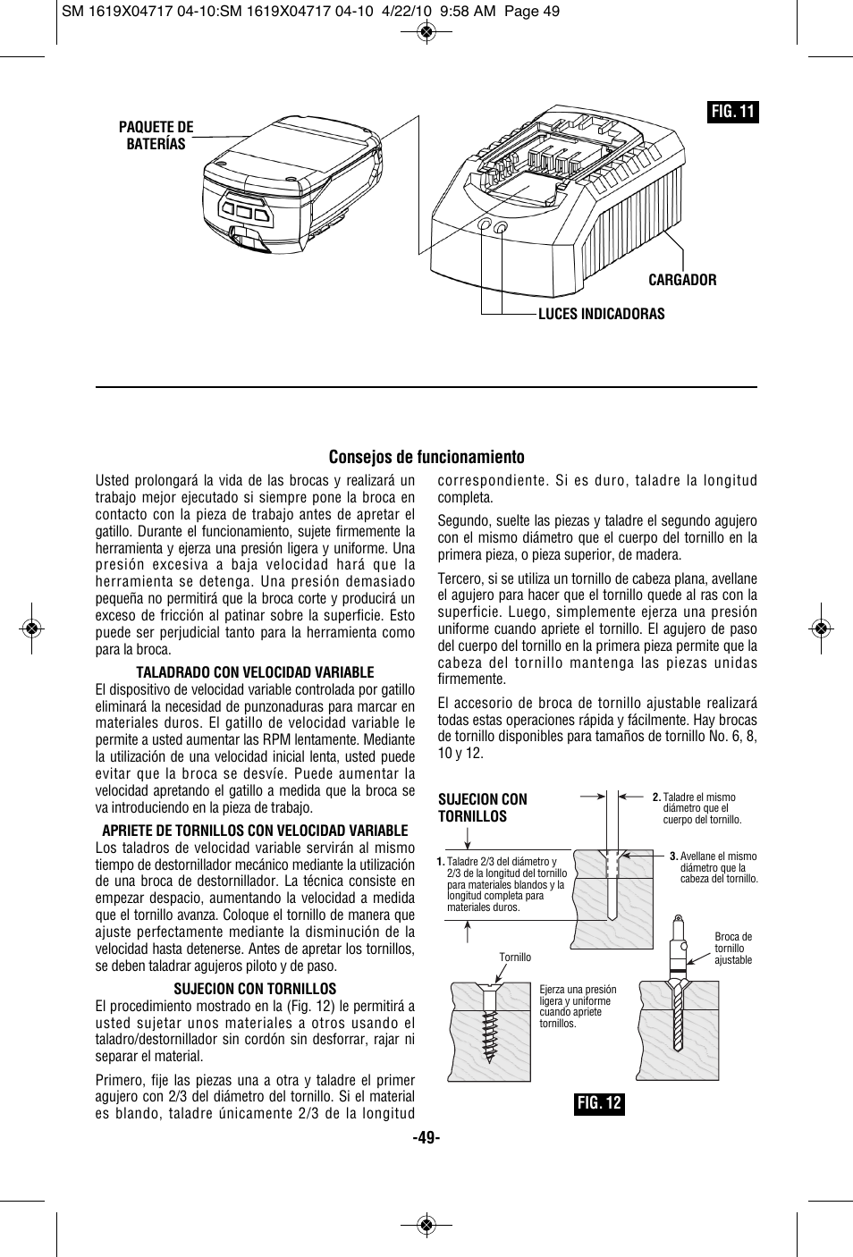 Consejos de funcionamiento | Skil 2860 User Manual | Page 49 / 56