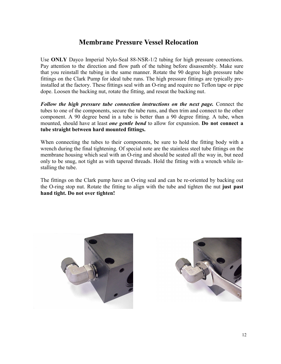 Membrane pressure vessel relocation | Spectra Watermakers VENTURA 150 MPC-5000 User Manual | Page 12 / 54