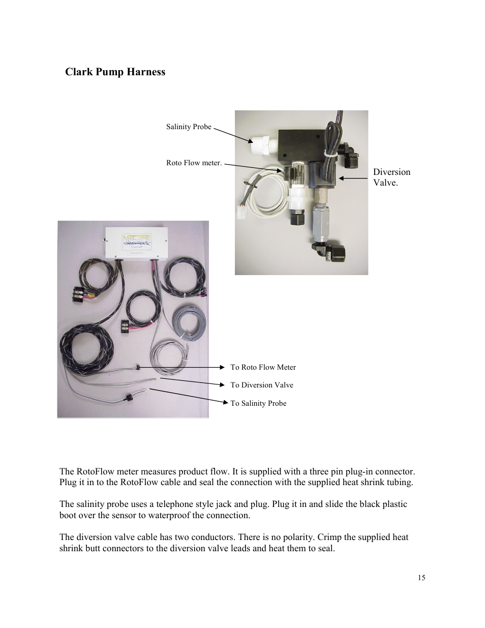 Clark pump harness | Spectra Watermakers VENTURA 150 MPC-5000 User Manual | Page 15 / 54