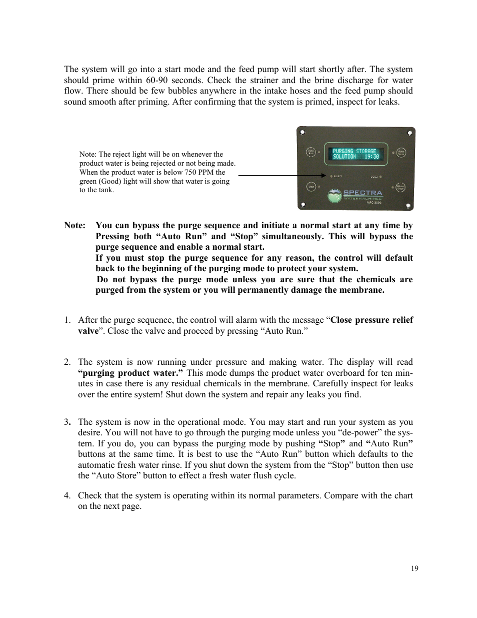 Spectra Watermakers VENTURA 150 MPC-5000 User Manual | Page 19 / 54