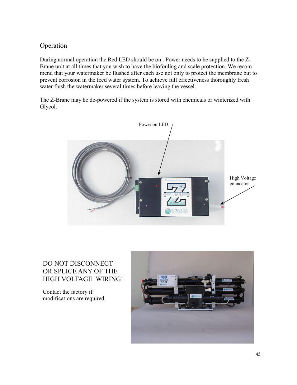 Operation | Spectra Watermakers VENTURA 150 MPC-5000 User Manual | Page 45 / 54