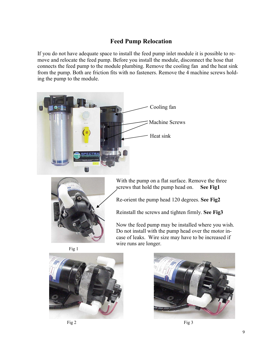 Feed pump relocation | Spectra Watermakers VENTURA 150 MPC-5000 User Manual | Page 9 / 54