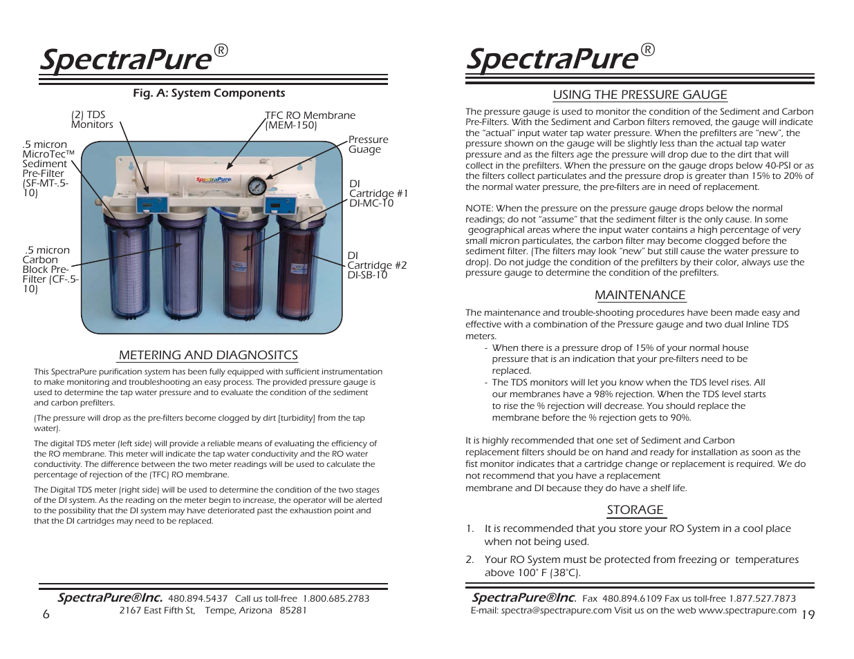 Spectrapure | Spectra Watermakers THE MAXCAP RO/DITM SF-MT-0.5-10 User Manual | Page 6 / 12