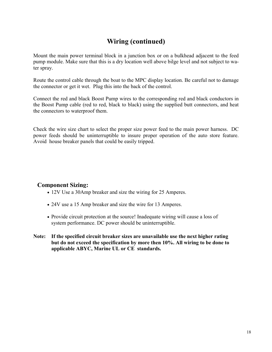 Wiring (continued) | Spectra Watermakers Newport 400 User Manual | Page 18 / 58