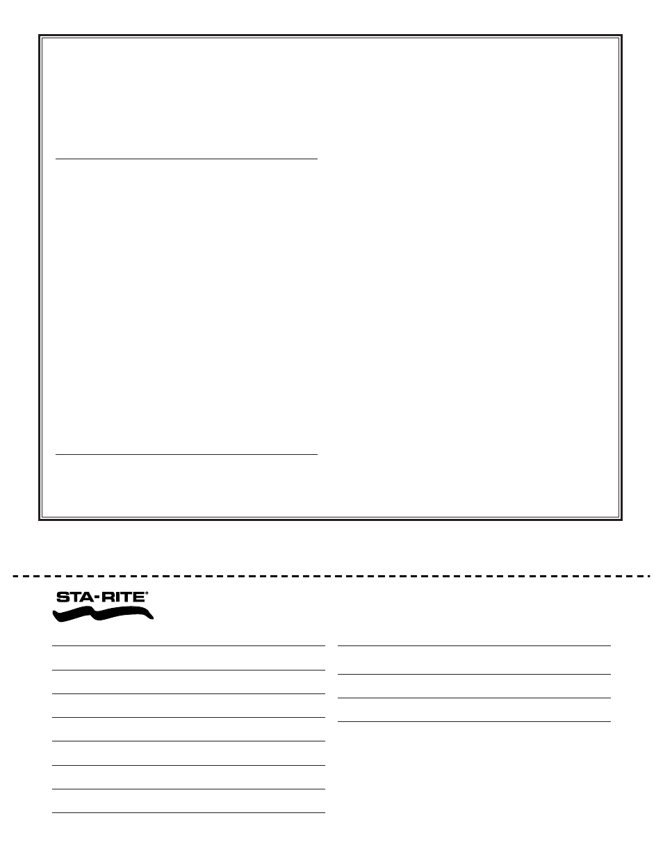 Warranty registration card, Sta-rite limited warranty | STA-RITE DURA-GLAS IITM P4RA6F-151L User Manual | Page 15 / 15