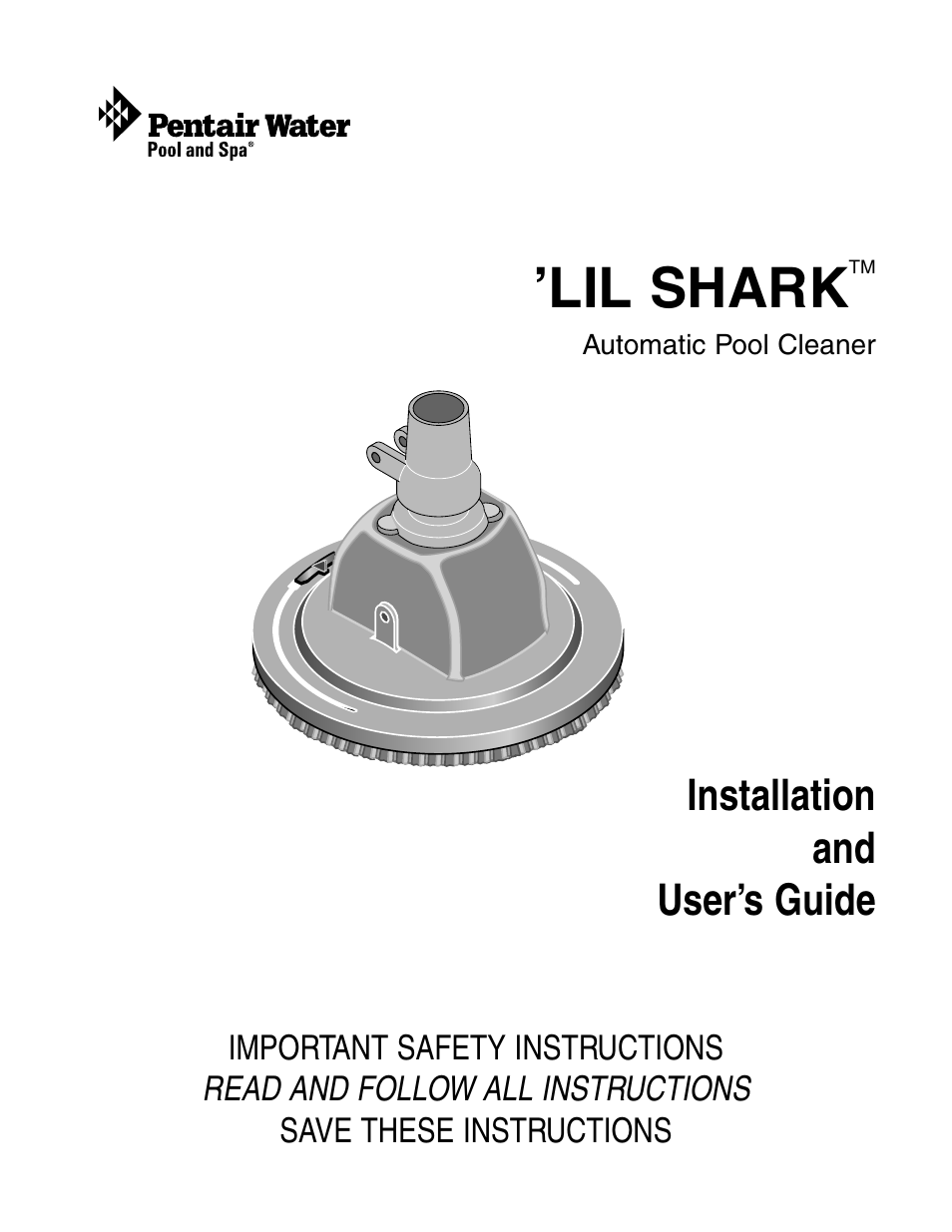 STA-RITE `LIL SHARK GW8000 User Manual | 24 pages