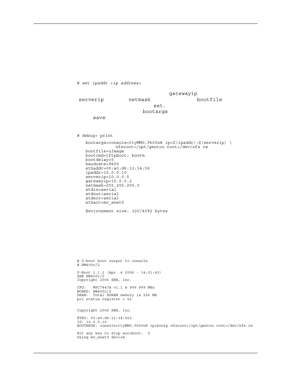 3 boot console | SBE HighWire HW400c/2 User Manual | Page 93 / 104