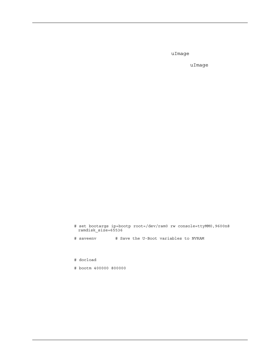 2 creating a uramdisk image, 3 booting from doc | SBE HighWire HW400c/2 User Manual | Page 97 / 104