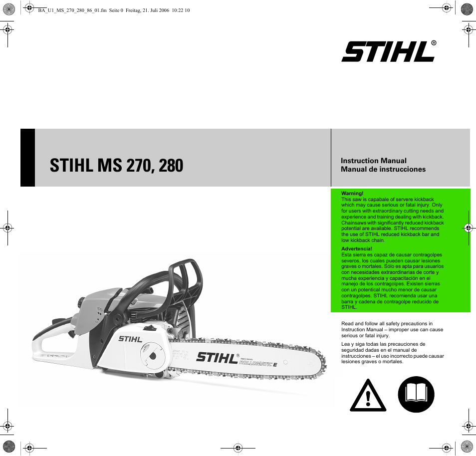 Solo USA MS 270 User Manual | 134 pages