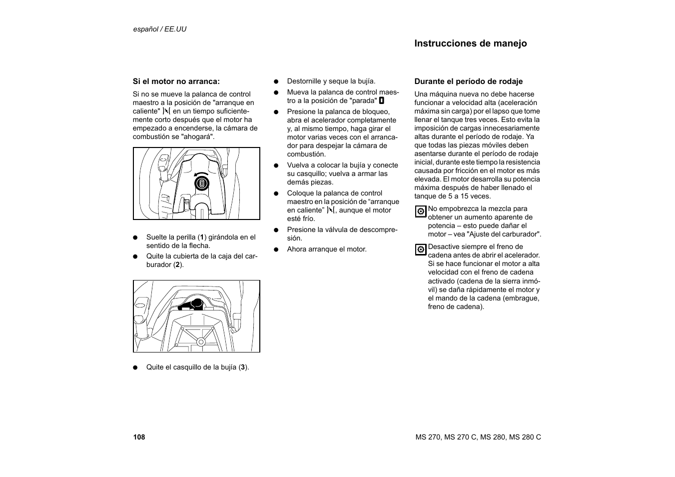 Instrucciones de manejo | Solo USA MS 270 User Manual | Page 109 / 134