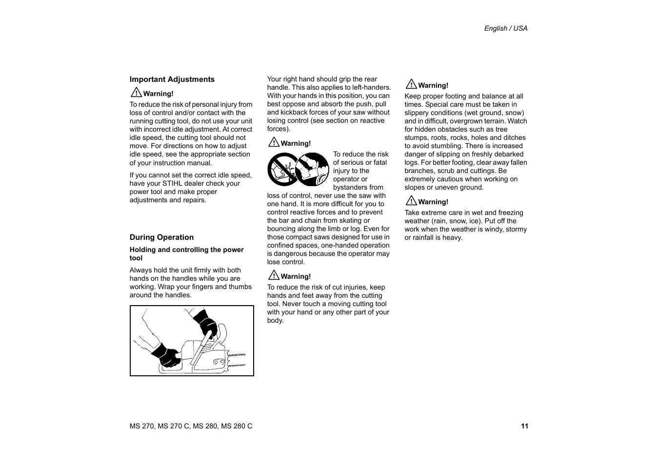 Solo USA MS 270 User Manual | Page 12 / 134