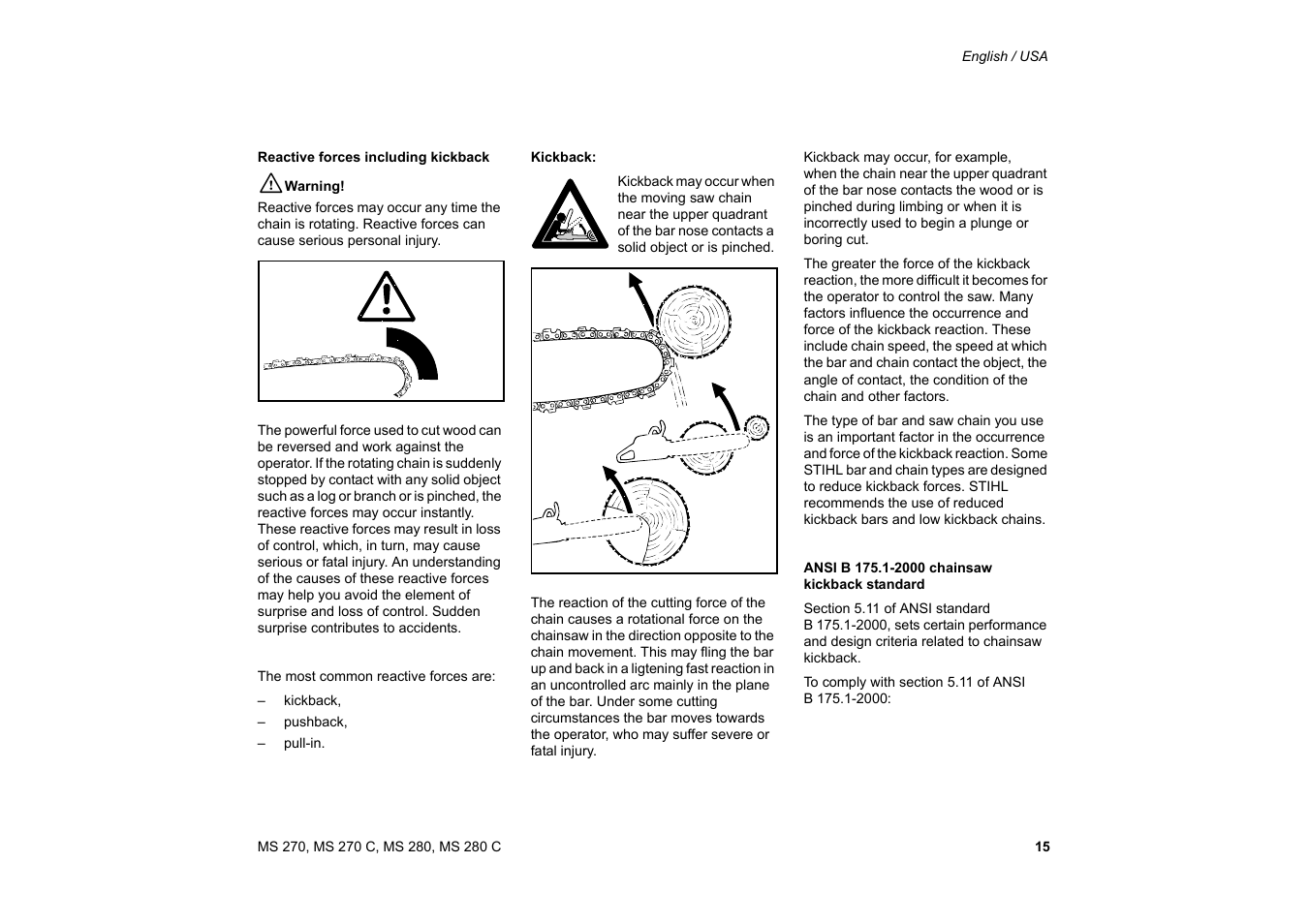 Solo USA MS 270 User Manual | Page 16 / 134