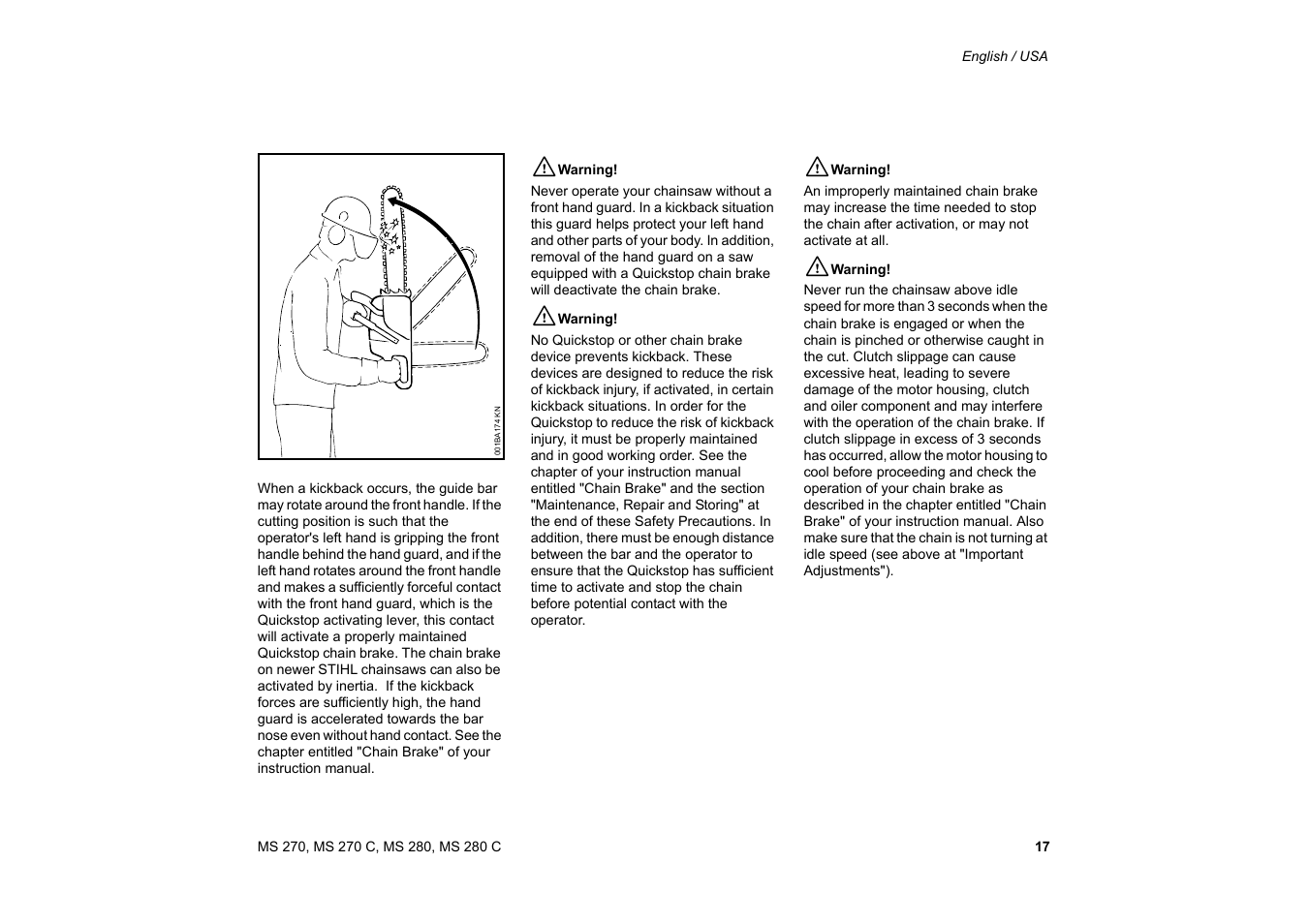 Solo USA MS 270 User Manual | Page 18 / 134