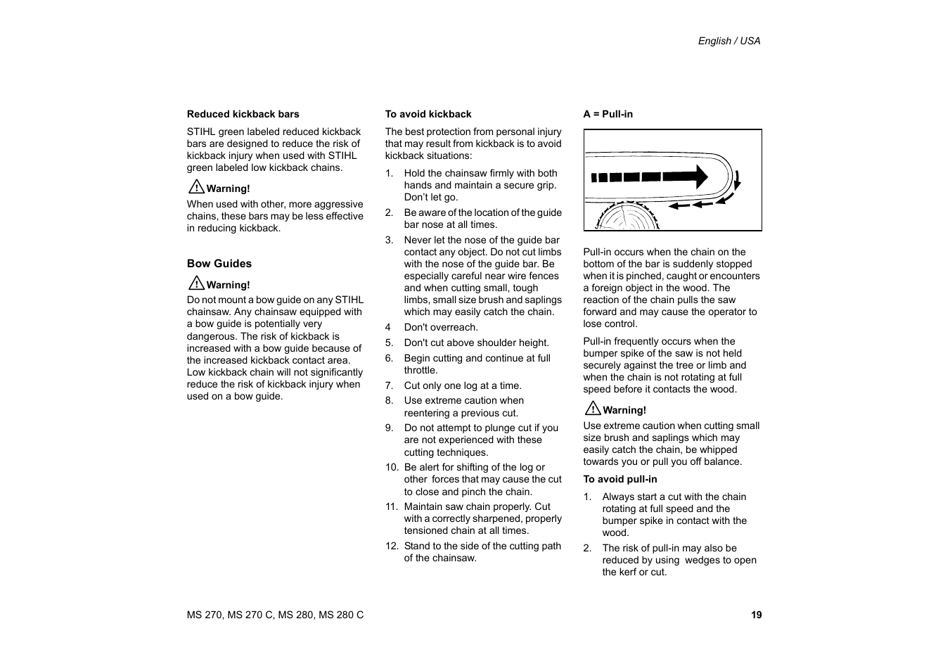 Solo USA MS 270 User Manual | Page 20 / 134