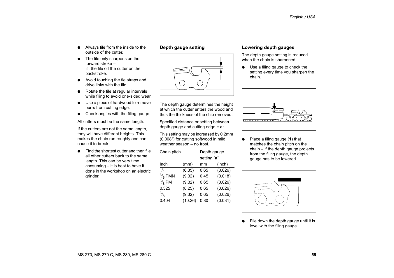 Solo USA MS 270 User Manual | Page 56 / 134