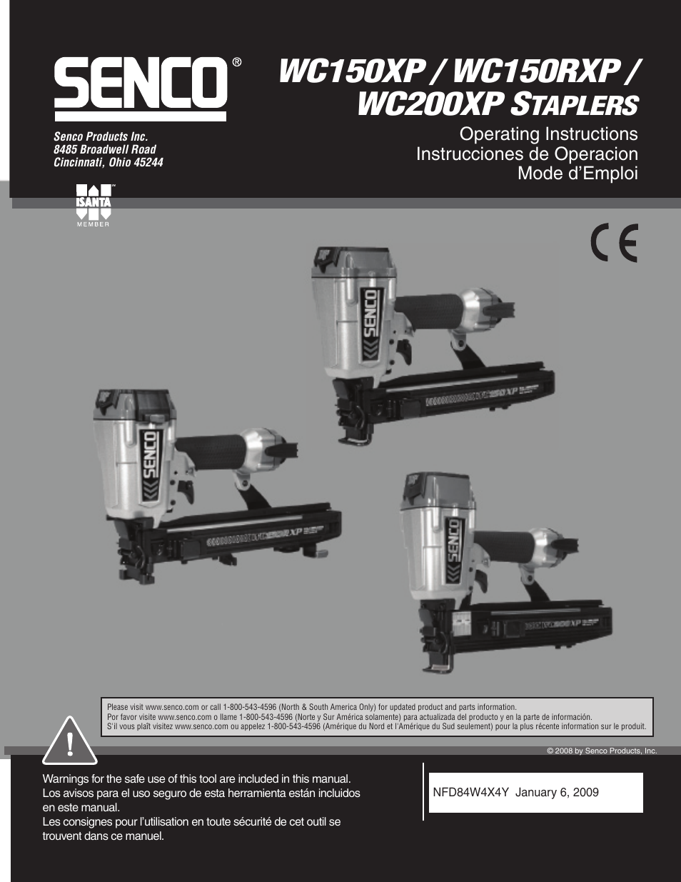 Senco WC150XP User Manual | 12 pages