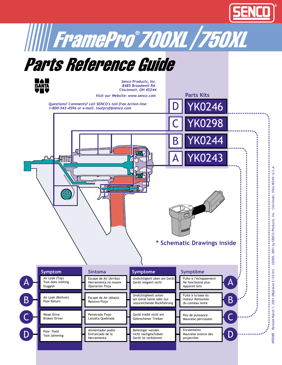 Senco FramePro 700XL User Manual | 4 pages