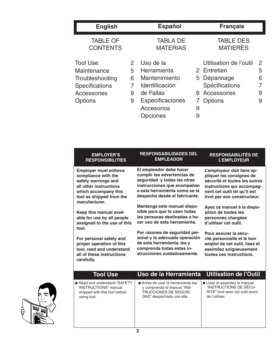Senco SLS25XP User Manual | Page 2 / 10