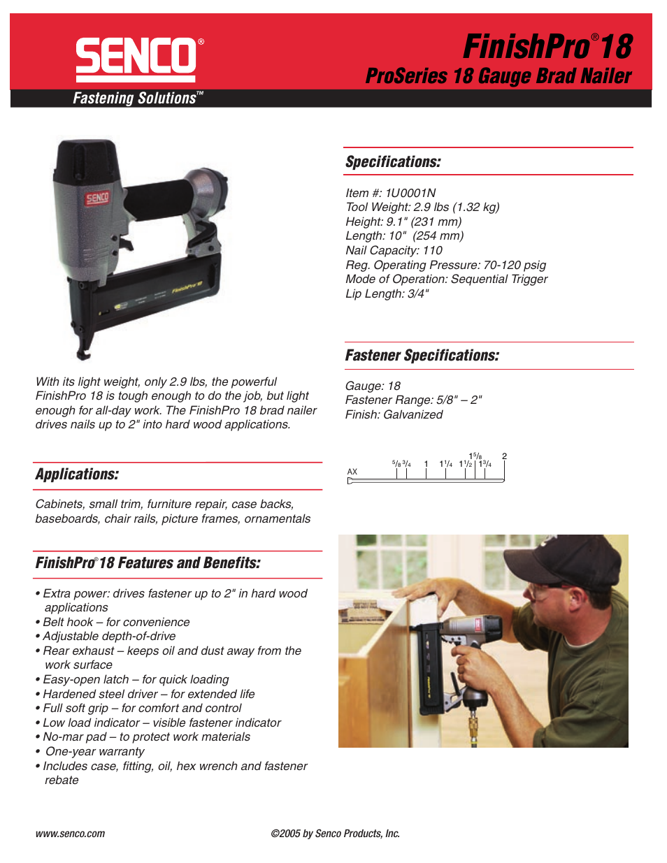 Senco 18 User Manual | 2 pages