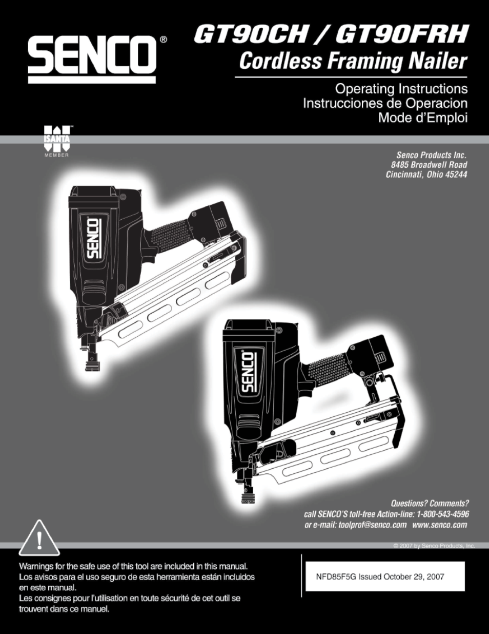 Senco GT90FRH User Manual | 24 pages