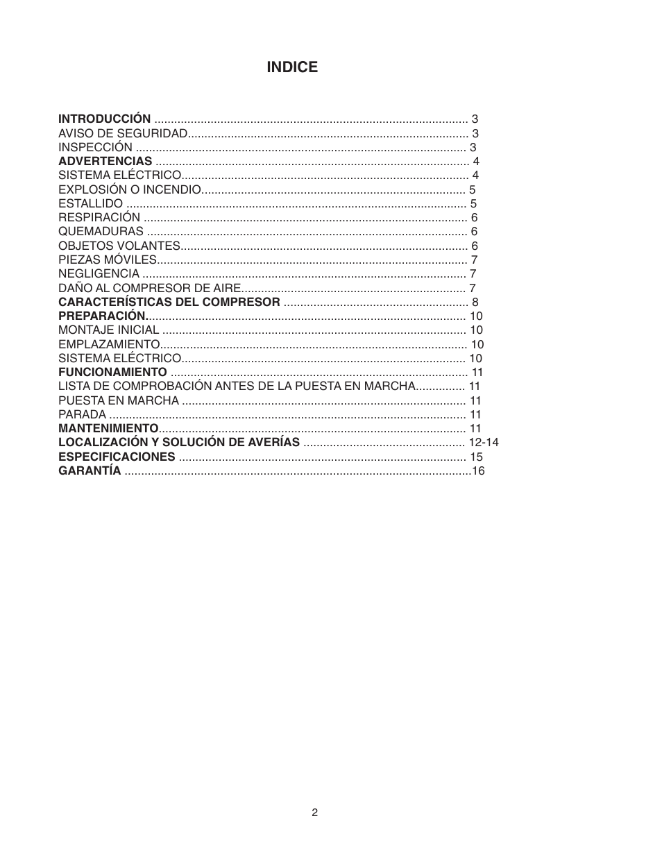 Indice | Senco PC0967 User Manual | Page 34 / 48