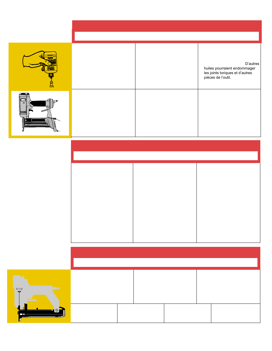 Francais espanol english, English espanol francais, Shp10 & ls | Maintenance maintenimiento entretien, Accessories accesorios accessoires, Options opciones options | Senco SHP10  EN User Manual | Page 8 / 12