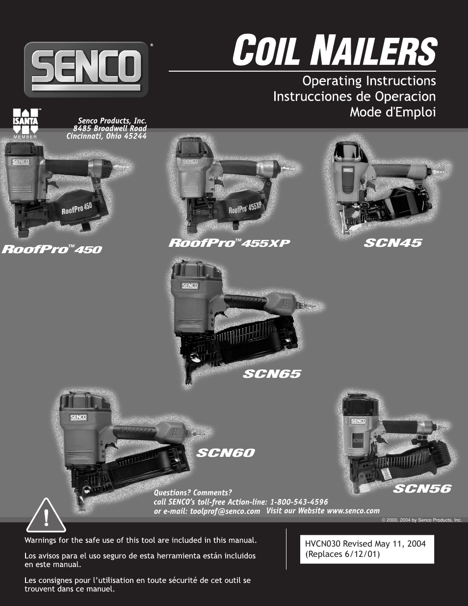 Senco COIL NAILERS SCN65 User Manual | 12 pages