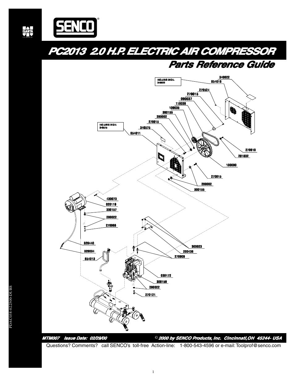 Senco PC2013 User Manual | 4 pages