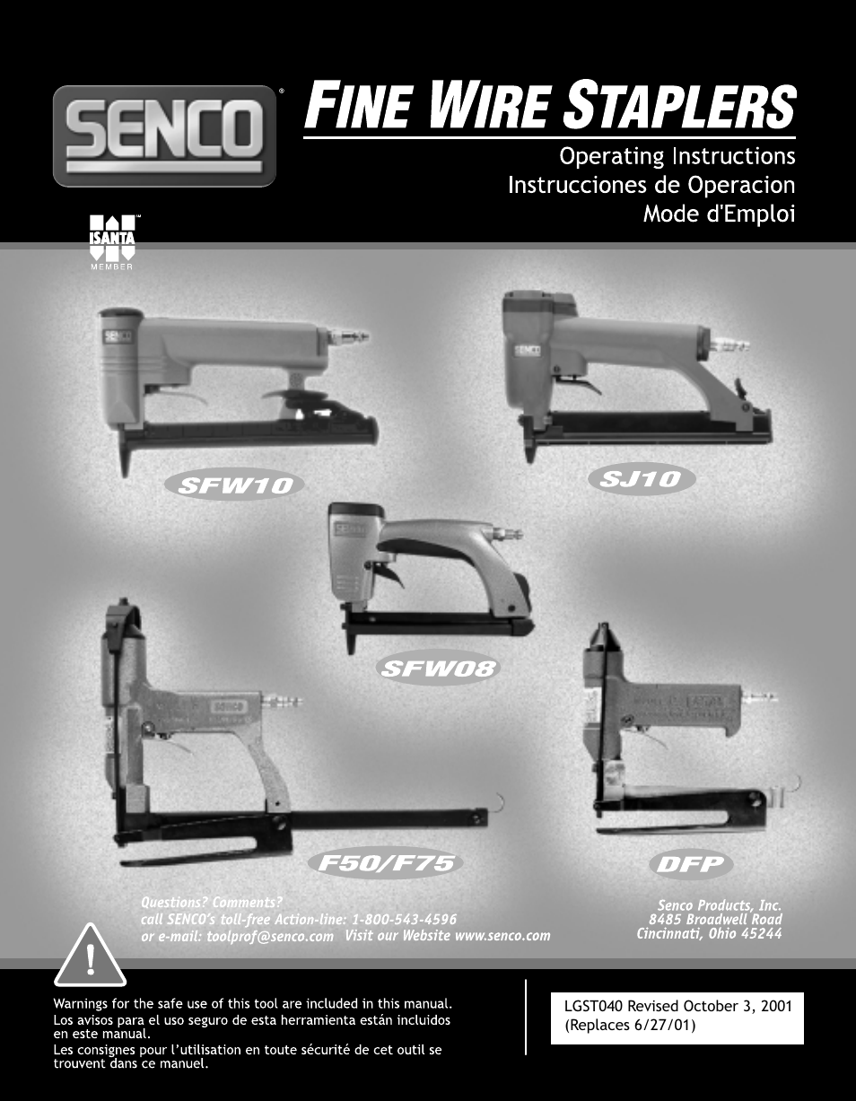 Senco DFP User Manual | 16 pages