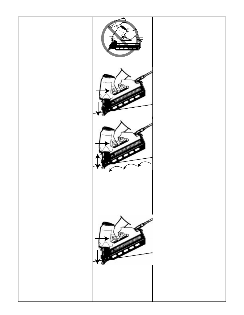 Tool use, Uso de la herramienta, Bedienungsanleitung | Utilisation de l’outil | Senco SN4 User Manual | Page 9 / 16