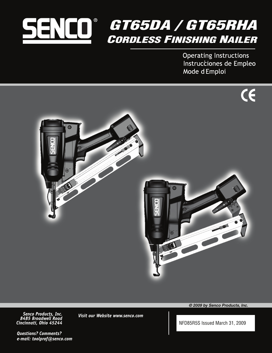Senco GT65RHA User Manual | 24 pages