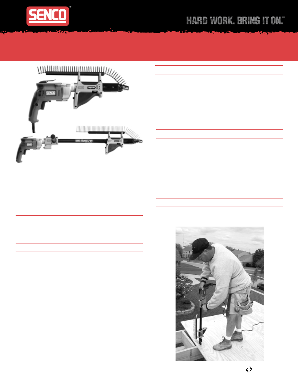 Senco DuraSpin DS200-S2 User Manual | 2 pages