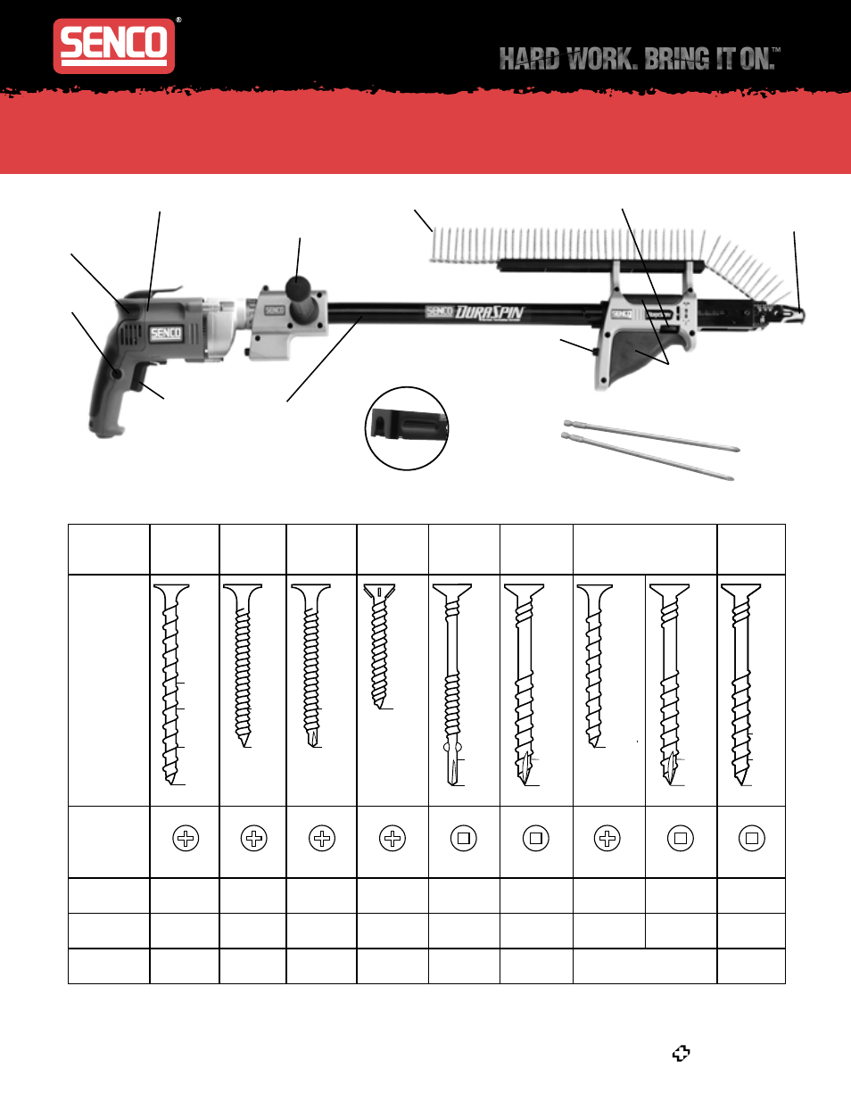 Duraspin, Ds200-s2 | Senco DuraSpin DS200-S2 User Manual | Page 2 / 2