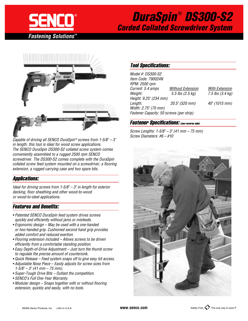 Senco DS300-S2 User Manual | 2 pages