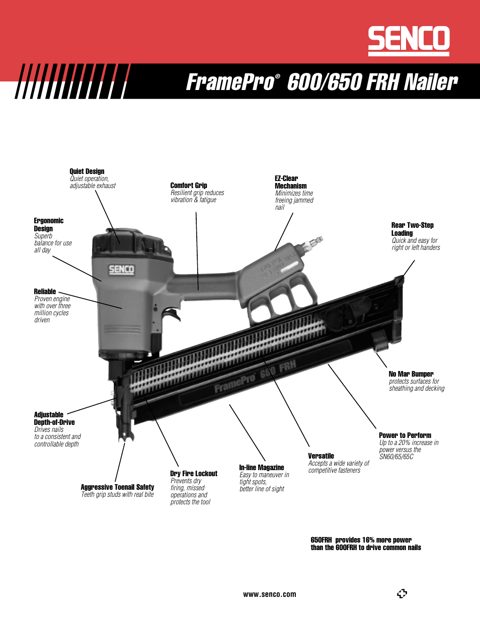 Framepro | Senco FramePro 600 FRH User Manual | Page 2 / 2