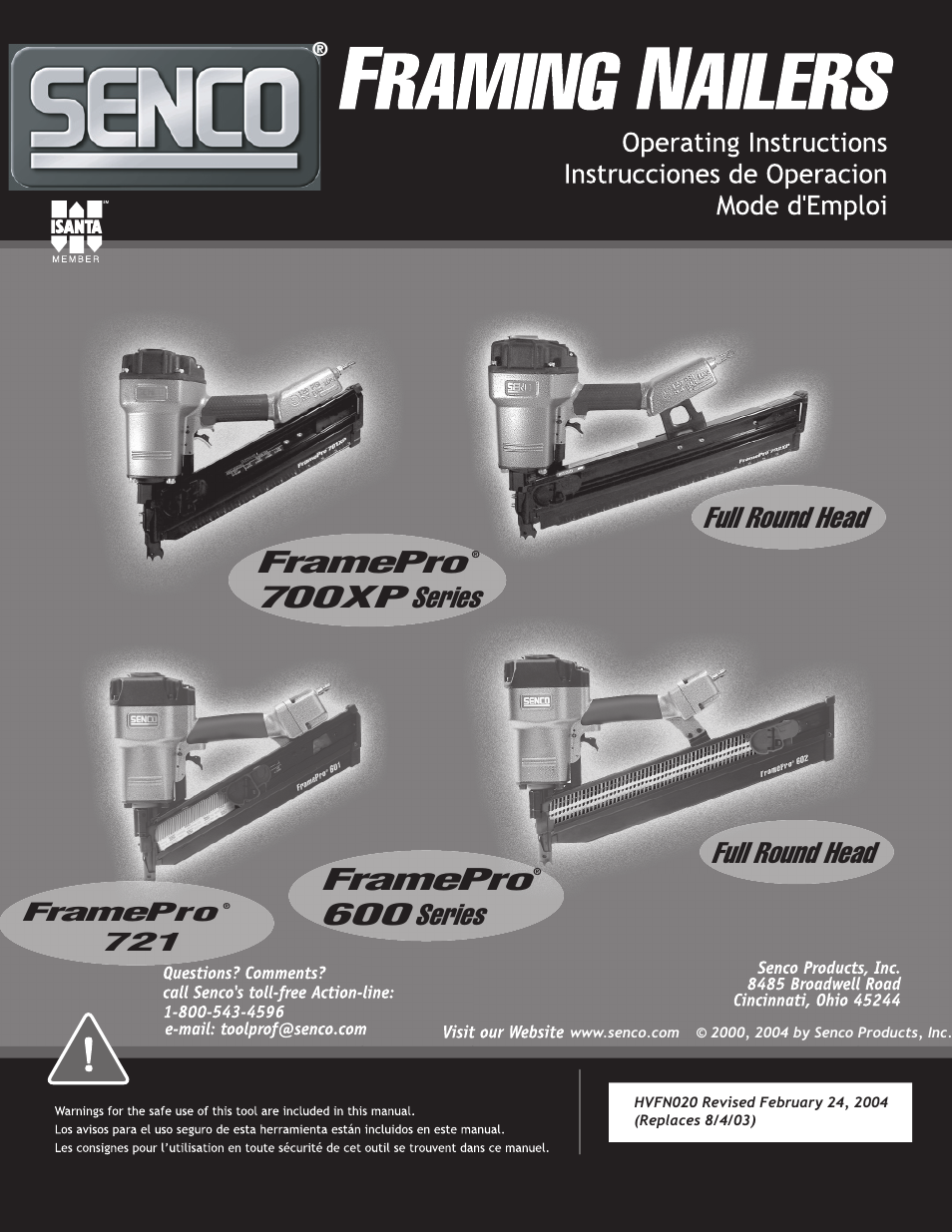 Senco FramePro 702XP User Manual | 16 pages