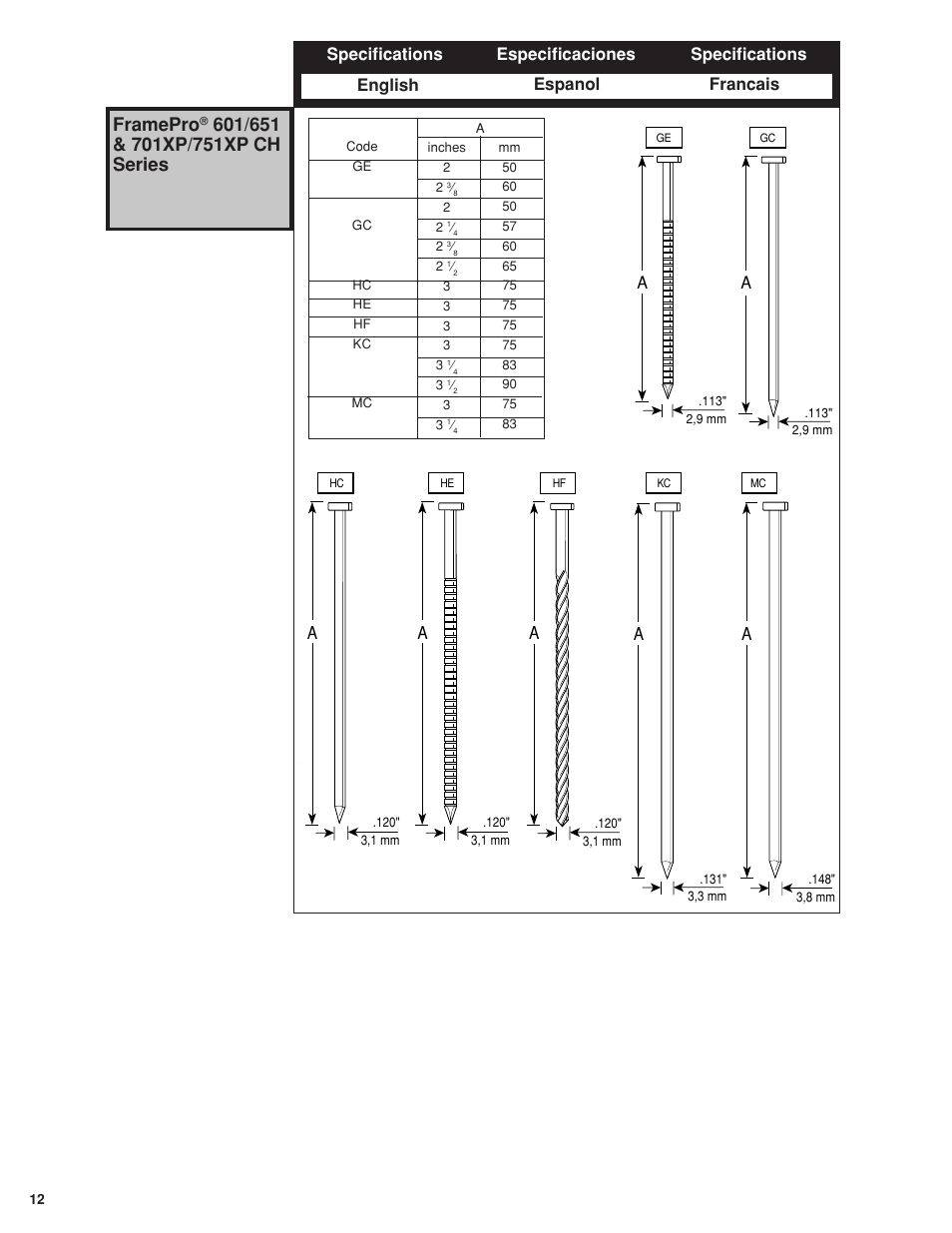 Framepro | Senco FramePro 702XP User Manual | Page 12 / 16