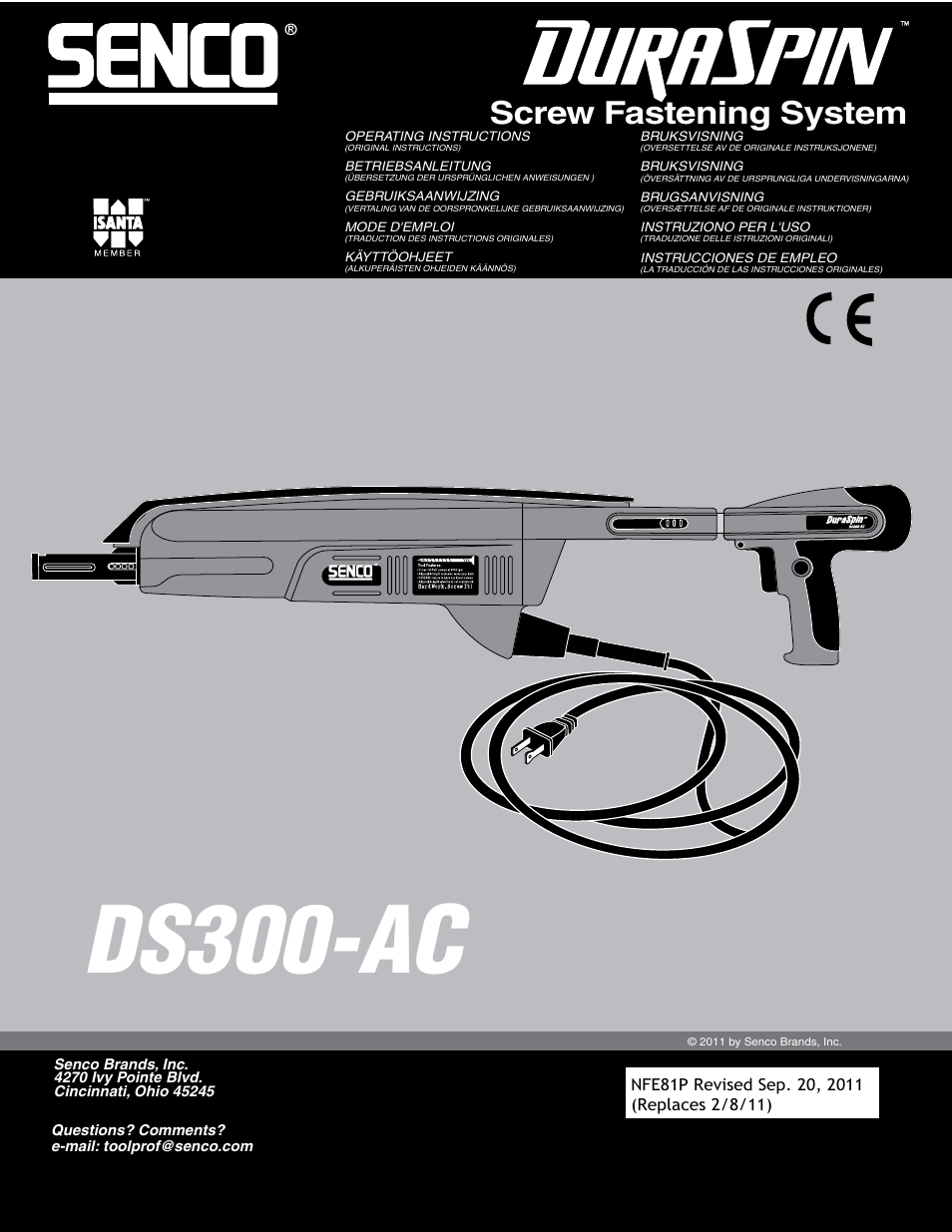 Senco DS300-AC User Manual | 39 pages