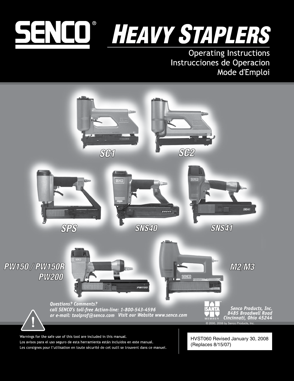 Senco HVST060 User Manual | 16 pages