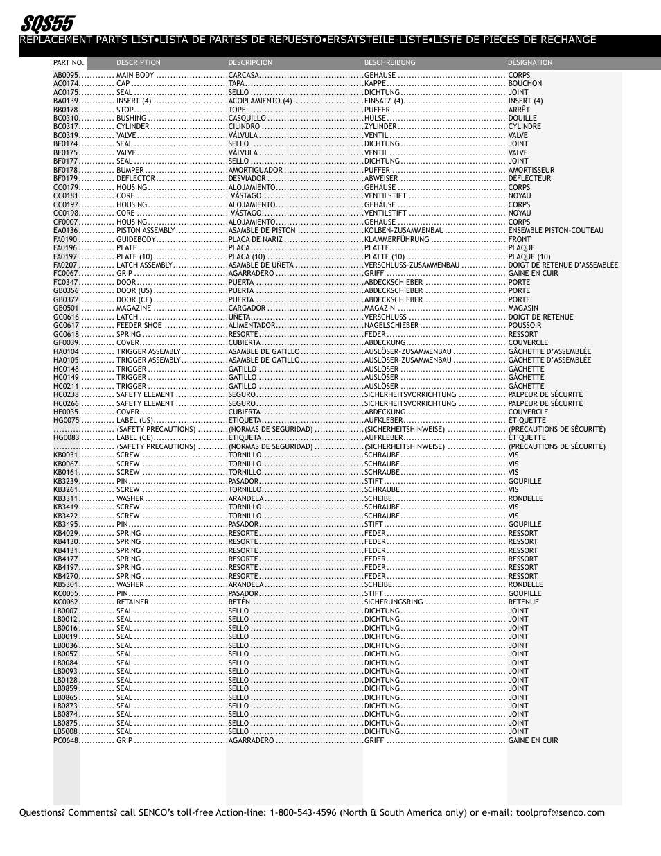 Sqs55 | Senco SQS55 User Manual | Page 4 / 4