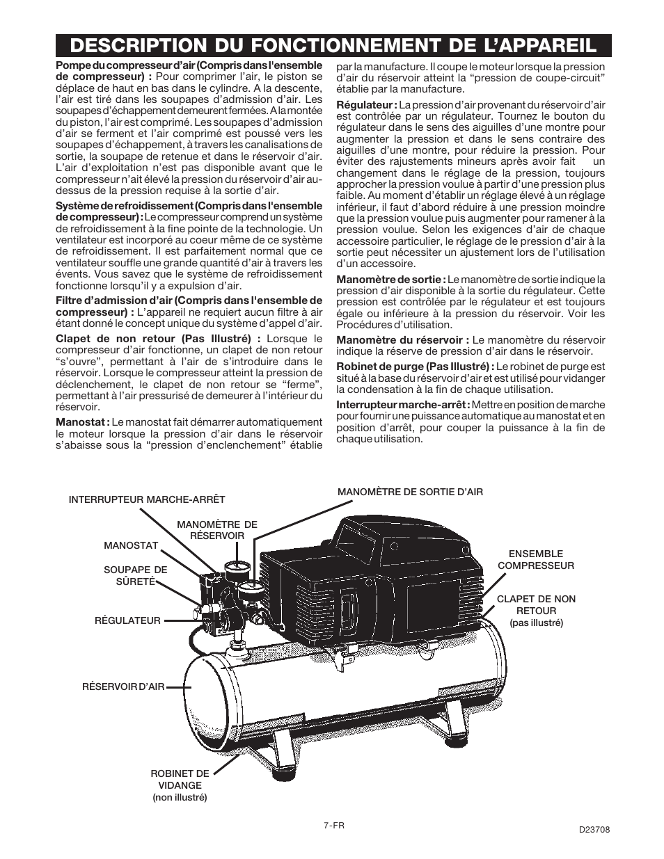 Description du fonctionnement de l’appareil | Senco ACCUSET PC2053-1 User Manual | Page 39 / 48