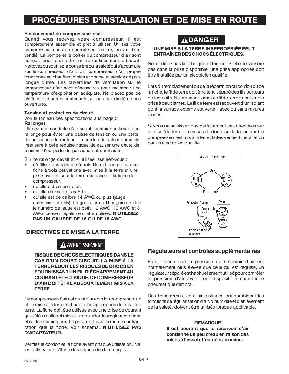 Procédures d’installation et de mise en route | Senco ACCUSET PC2053-1 User Manual | Page 40 / 48