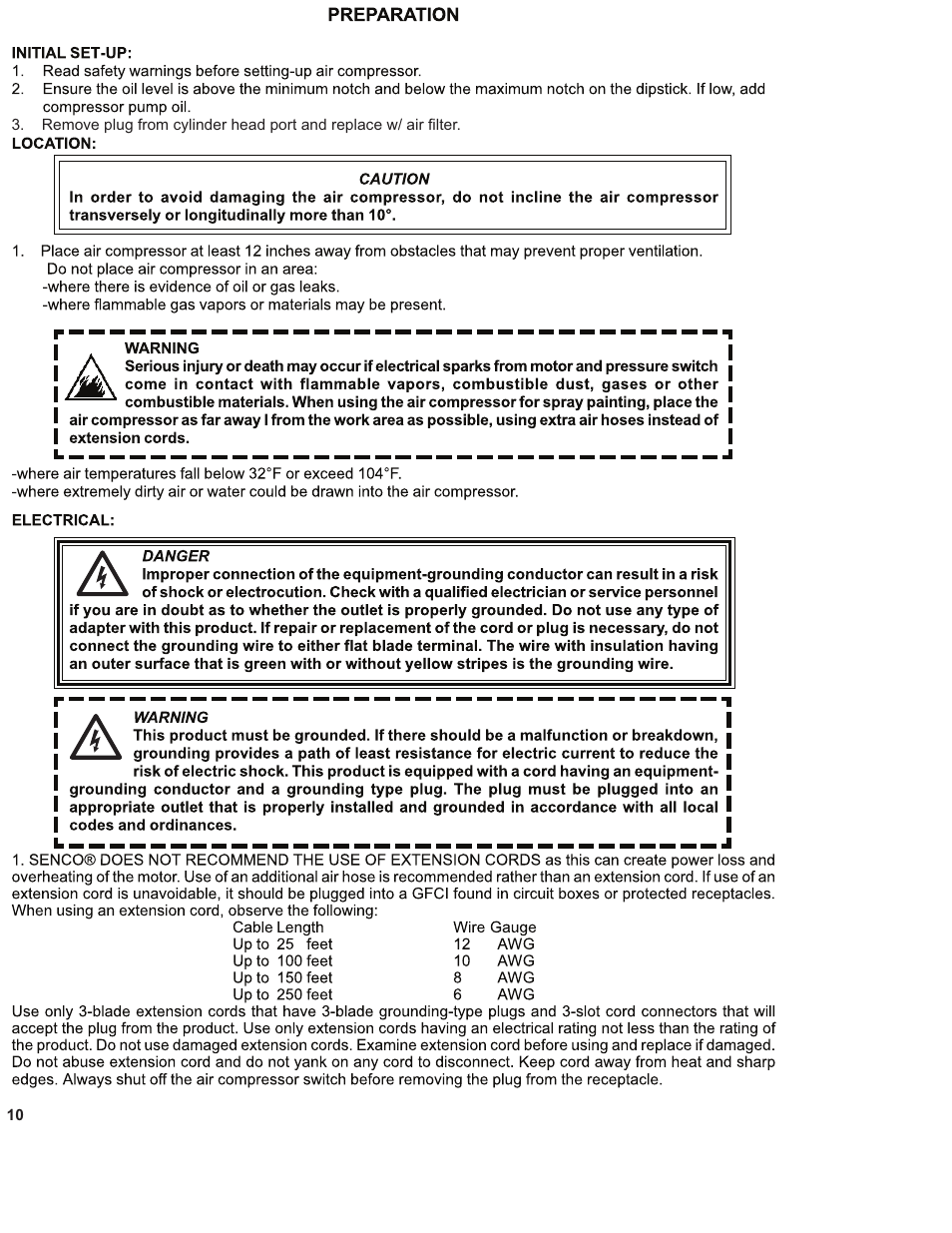 Senco PC1130 User Manual | Page 10 / 16