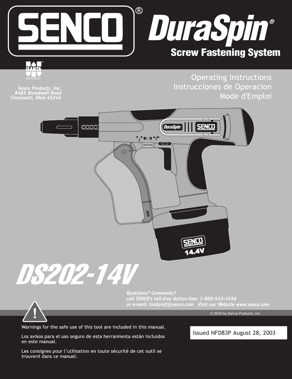 Senco DS202-14V User Manual | 20 pages