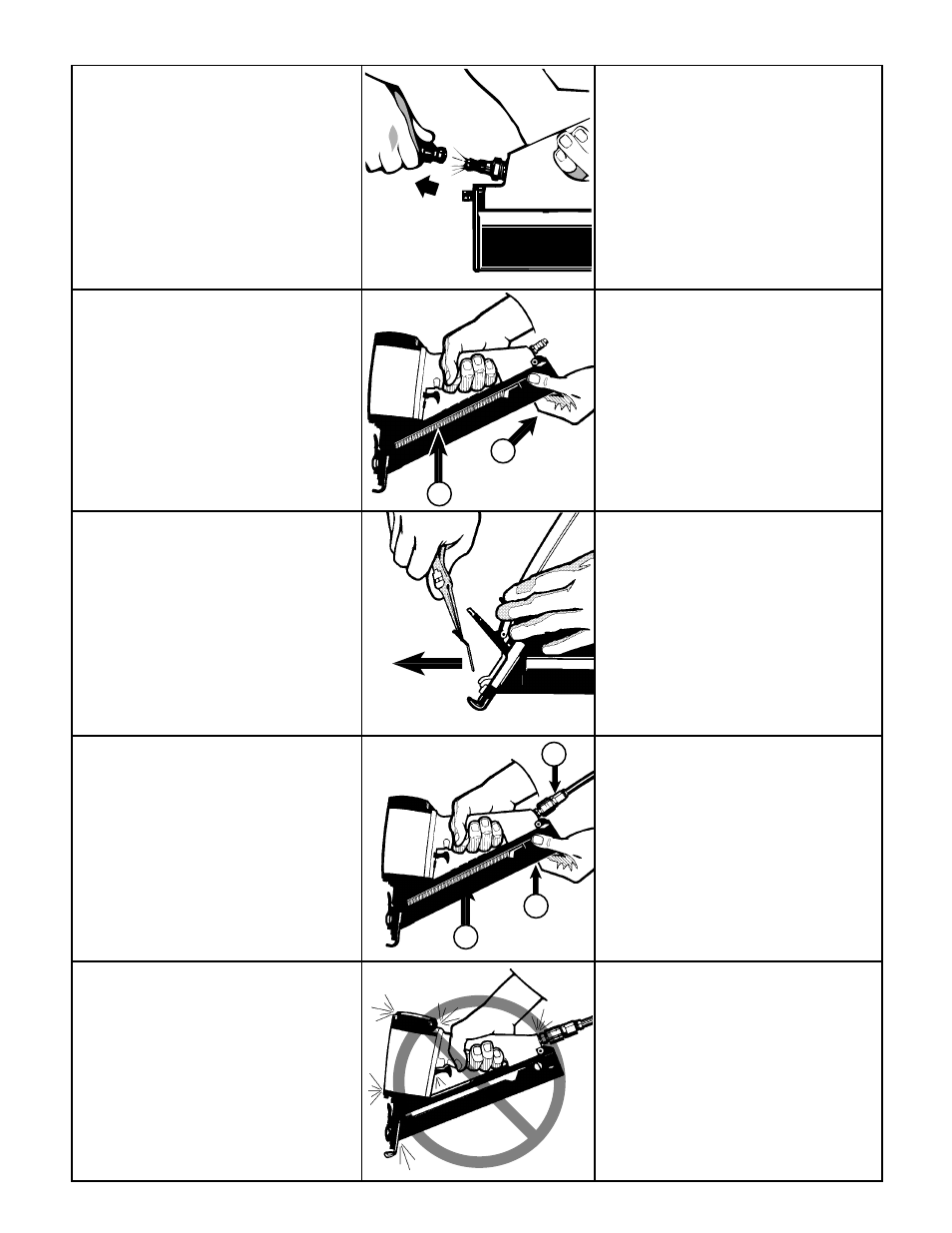 Tool use, Uso de la herramienta, Bedienungsanleitung | Utilisation de l’outil | Senco SFN1 User Manual | Page 10 / 16