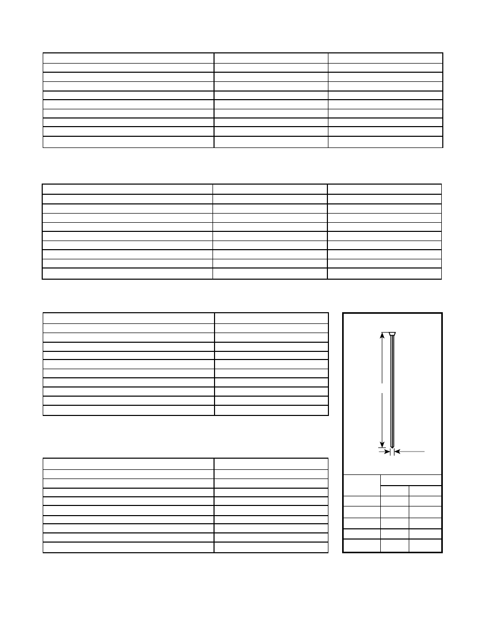 Technical specifications, Especificaciones tecnicas technische daten, Specifications techniques | Senco SFN1 User Manual | Page 15 / 16