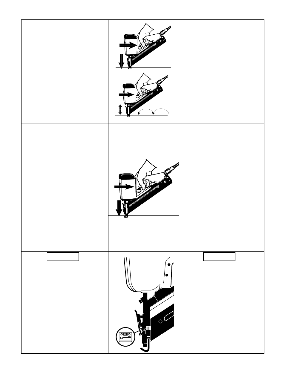 Tool use, Uso de la herramienta, Bedienungsanleitung | Utilisation de l’outil | Senco SFN1 User Manual | Page 9 / 16