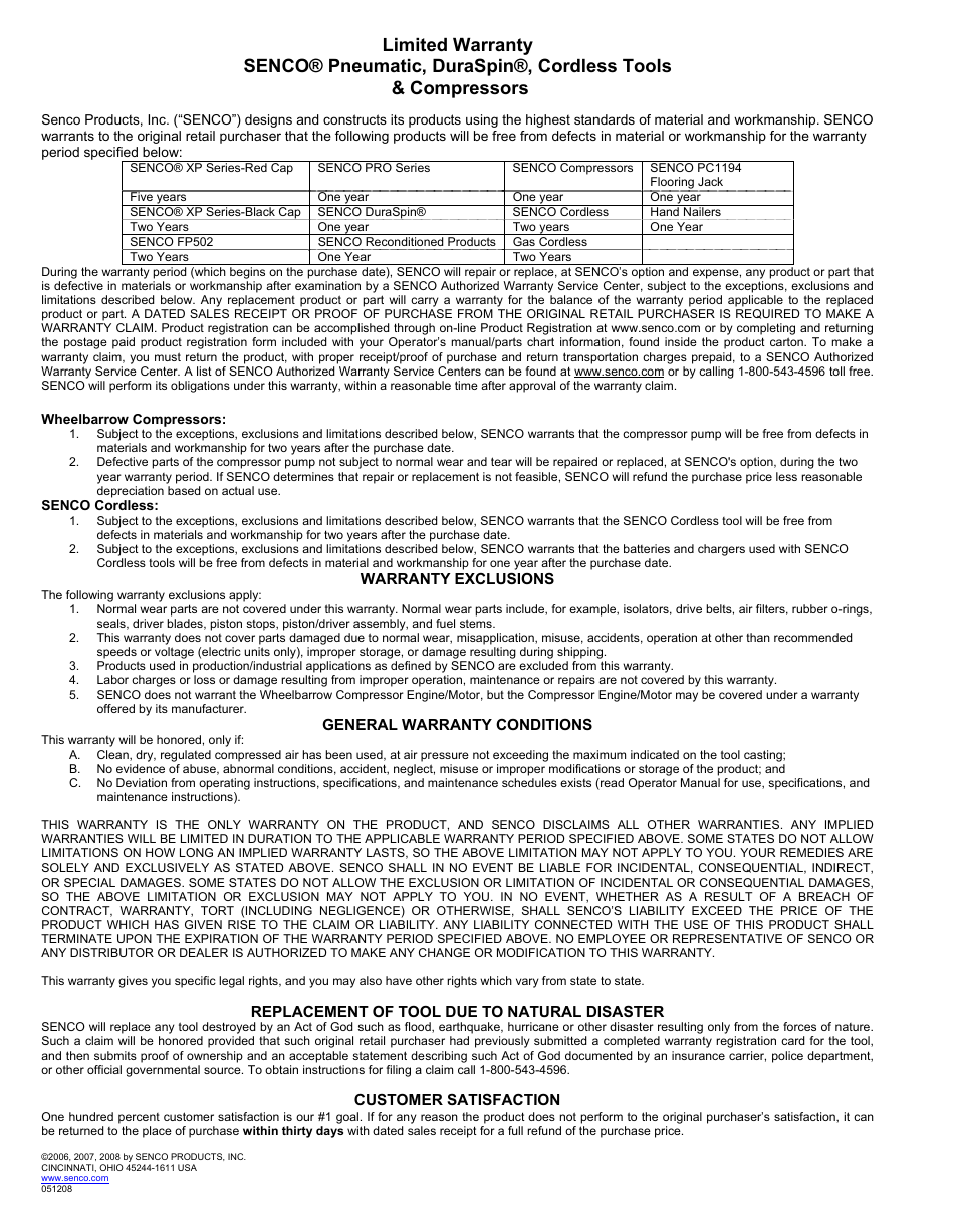 Senco FinishPro 15Mg User Manual | Page 10 / 12