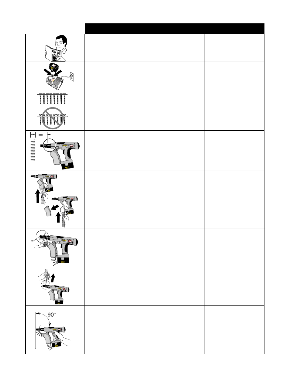 Tool operation, Operación de la herramienta, Utilisation de l’outil english espanol francais | Senco NFD880 User Manual | Page 10 / 20